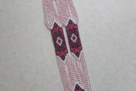 червоний гердан в українському стилі прикраси ручн
